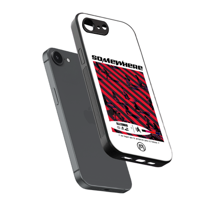 somewhere on the planet back phone cover | glass case for iphone 16e