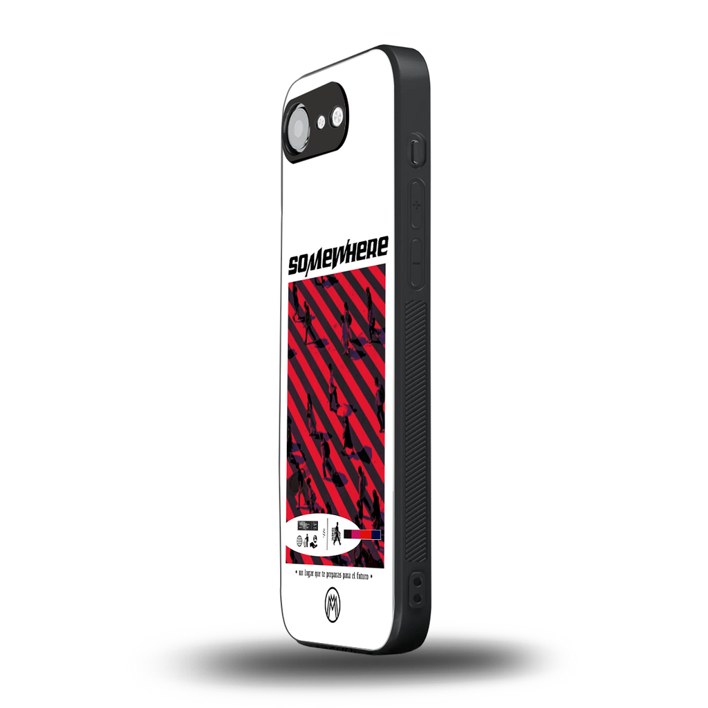 somewhere on the planet back phone cover | glass case for iphone 16e