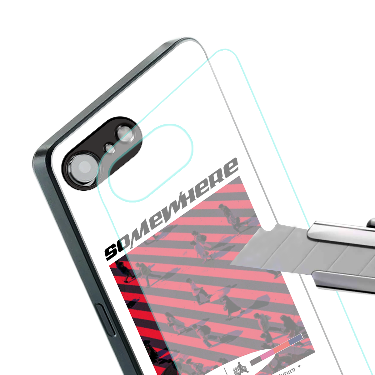 somewhere on the planet back phone cover | glass case for iphone 16e