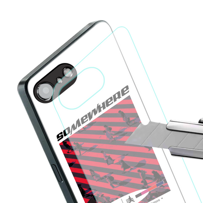 somewhere on the planet back phone cover | glass case for iphone 16e