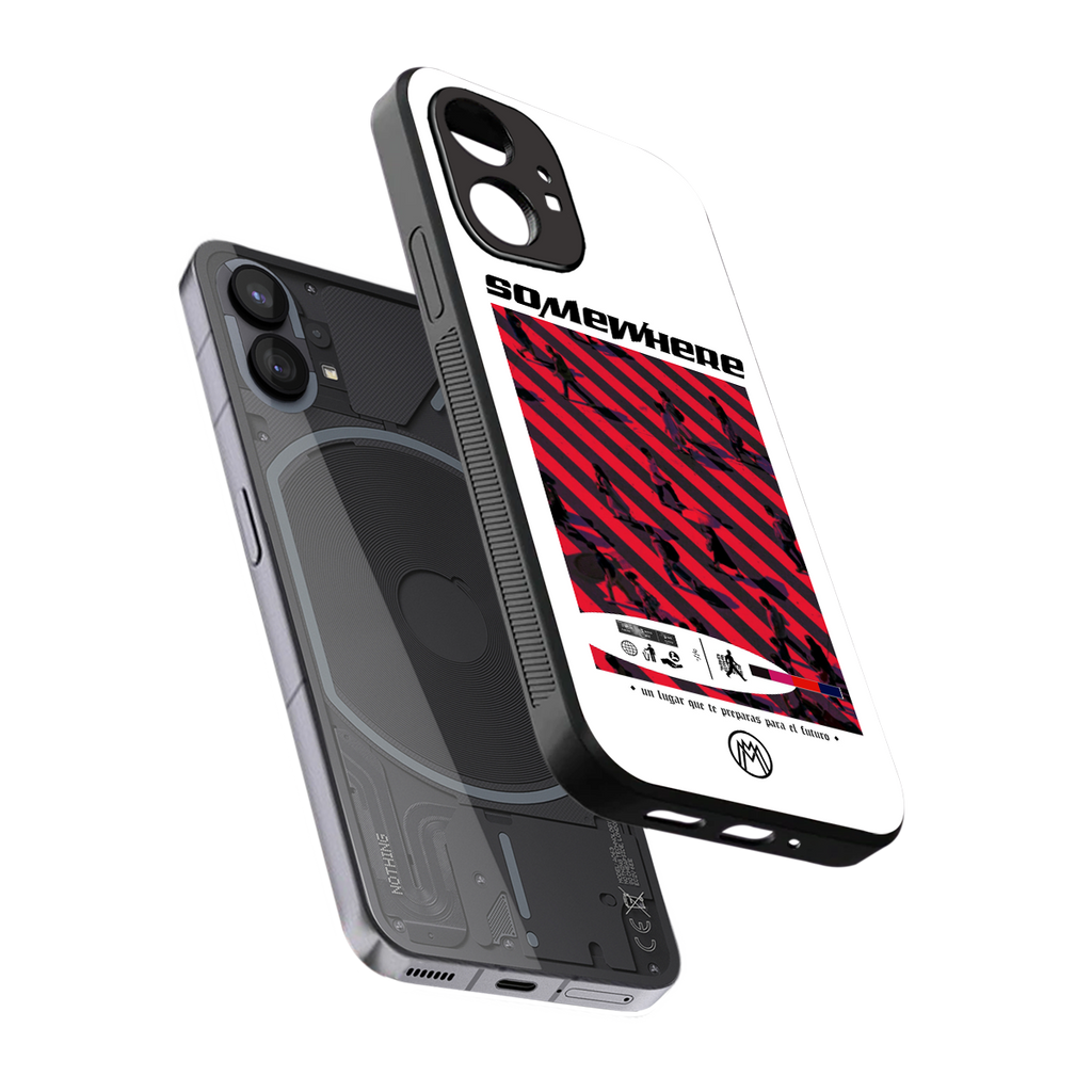 somewhere on the planet back phone cover | glass case for nothing phone 1