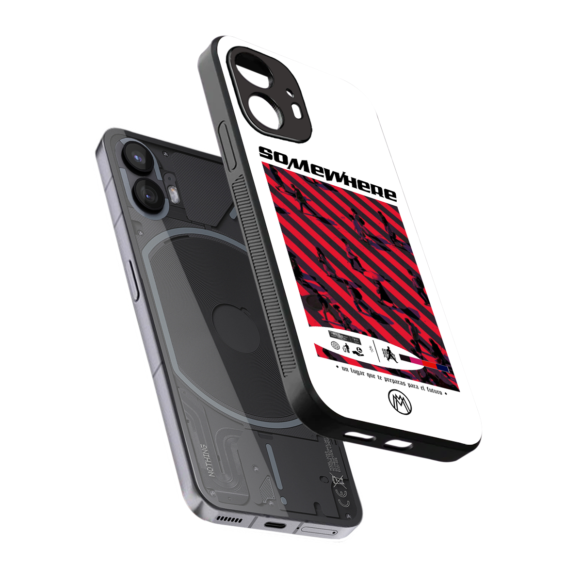 somewhere on the planet back phone cover | glass case for nothing phone 2