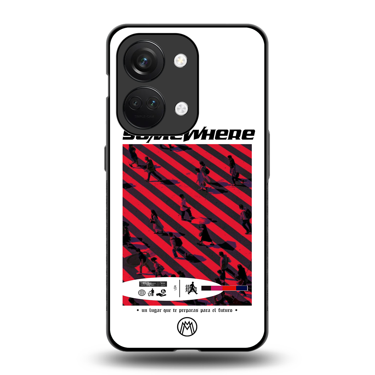somewhere on the planet back phone cover | glass case for oneplus nord 3