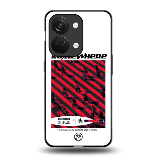 somewhere on the planet back phone cover | glass case for oneplus nord 3