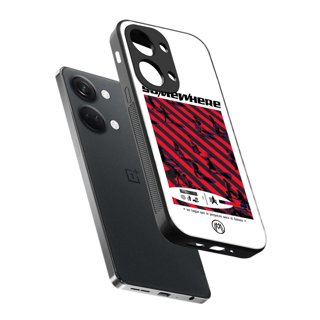 somewhere on the planet back phone cover | glass case for oneplus nord 3