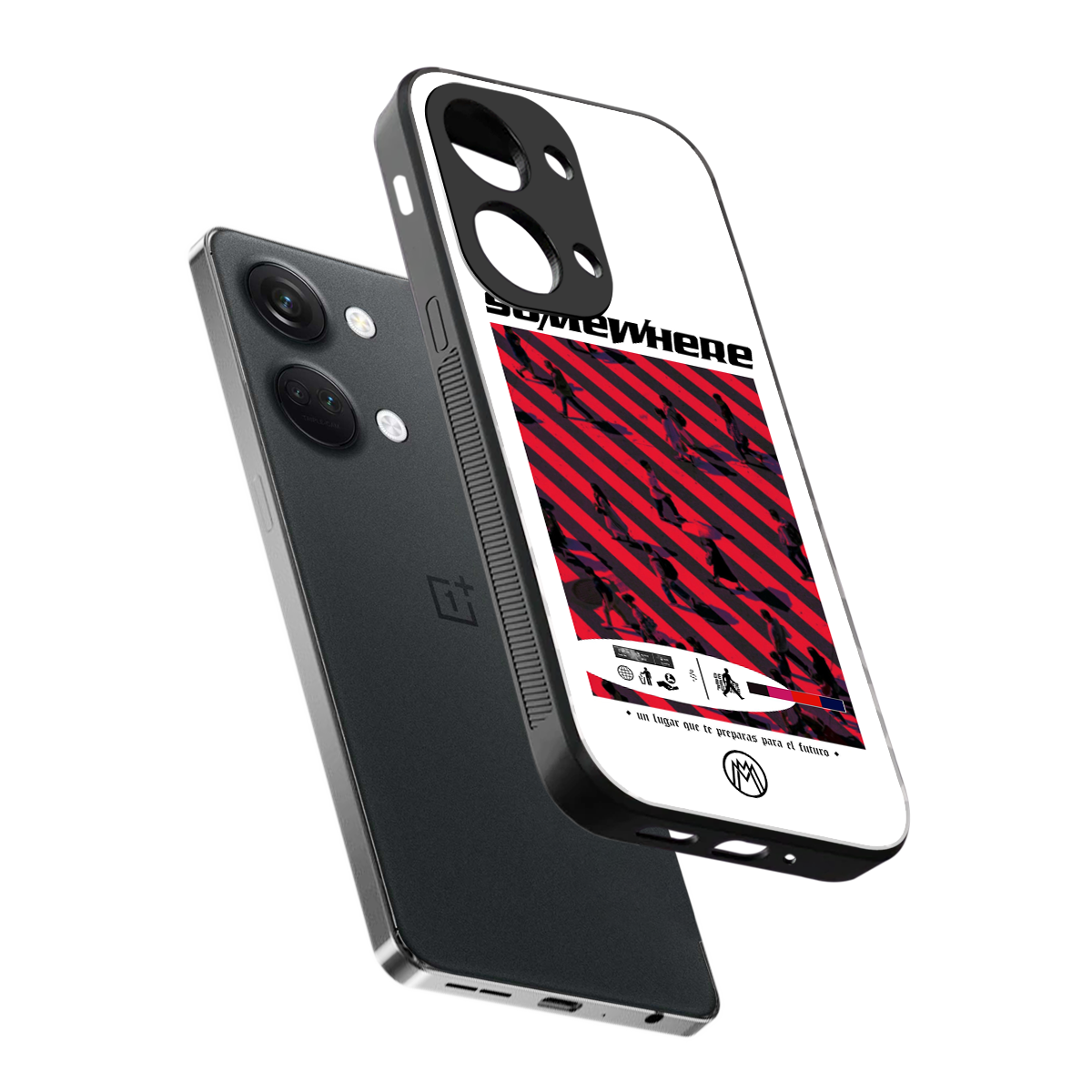 somewhere on the planet back phone cover | glass case for oneplus nord 3
