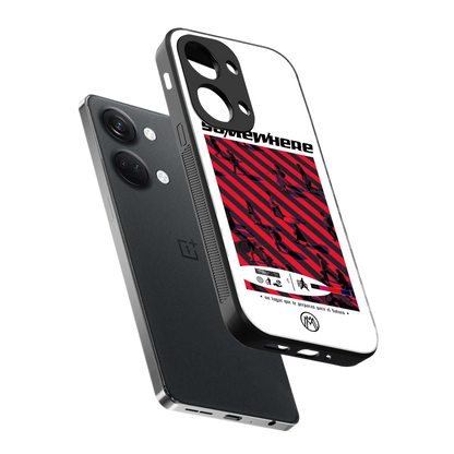 somewhere on the planet back phone cover | glass case for oneplus nord 3