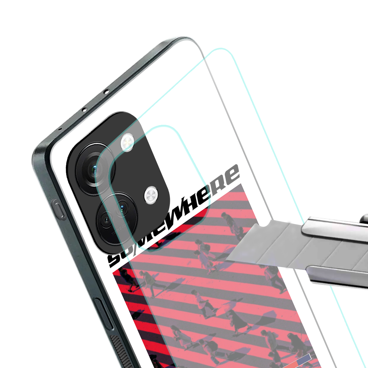 somewhere on the planet back phone cover | glass case for oneplus nord 3