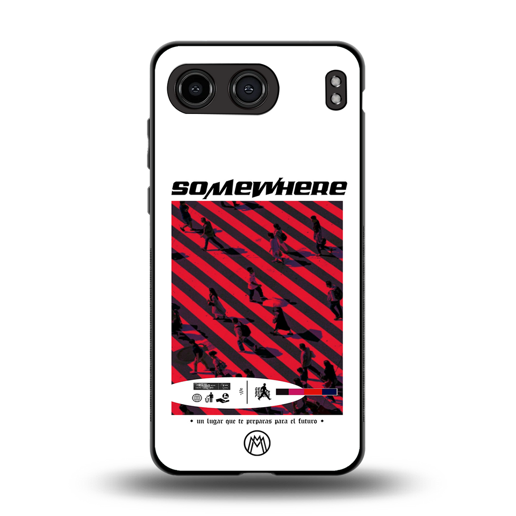 somewhere on the planet back phone cover | glass case for oneplus nord 4
