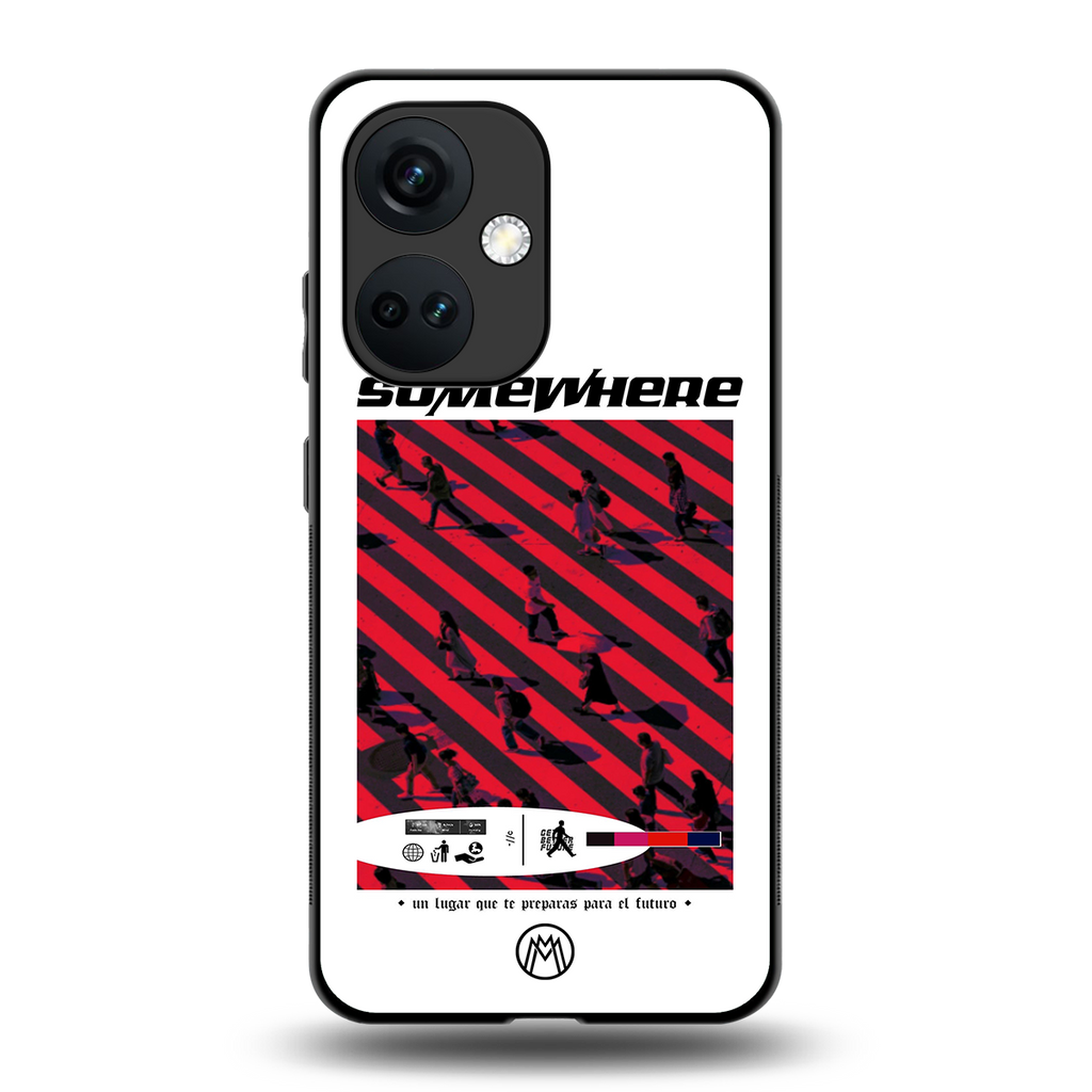 somewhere on the planet back phone cover | glass case for oneplus nord ce 3