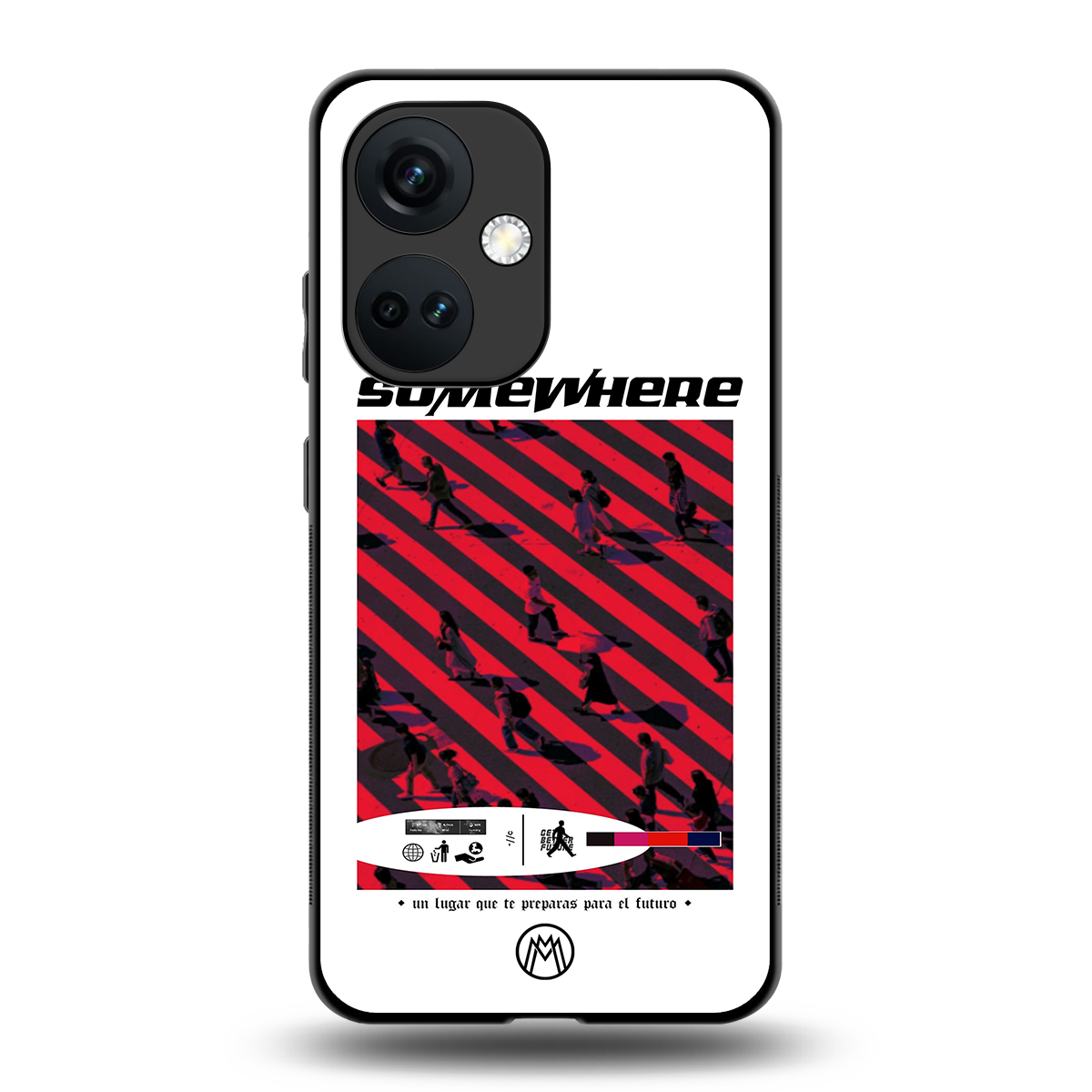 somewhere on the planet back phone cover | glass case for oneplus nord ce 3