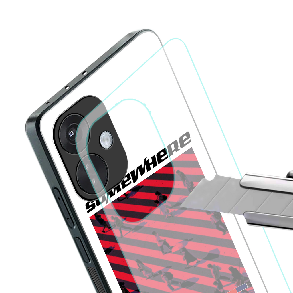 somewhere on the planet back phone cover | glass case for oneplus nord ce 3