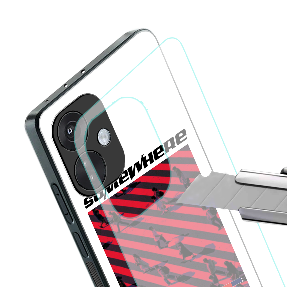 somewhere on the planet back phone cover | glass case for oneplus nord ce 3