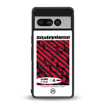 somewhere on the planet back phone cover | glass case for google pixel 7 pro
