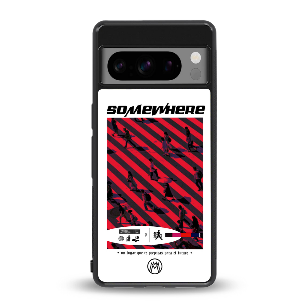 somewhere on the planet back phone cover | glass case for google pixel 8 pro