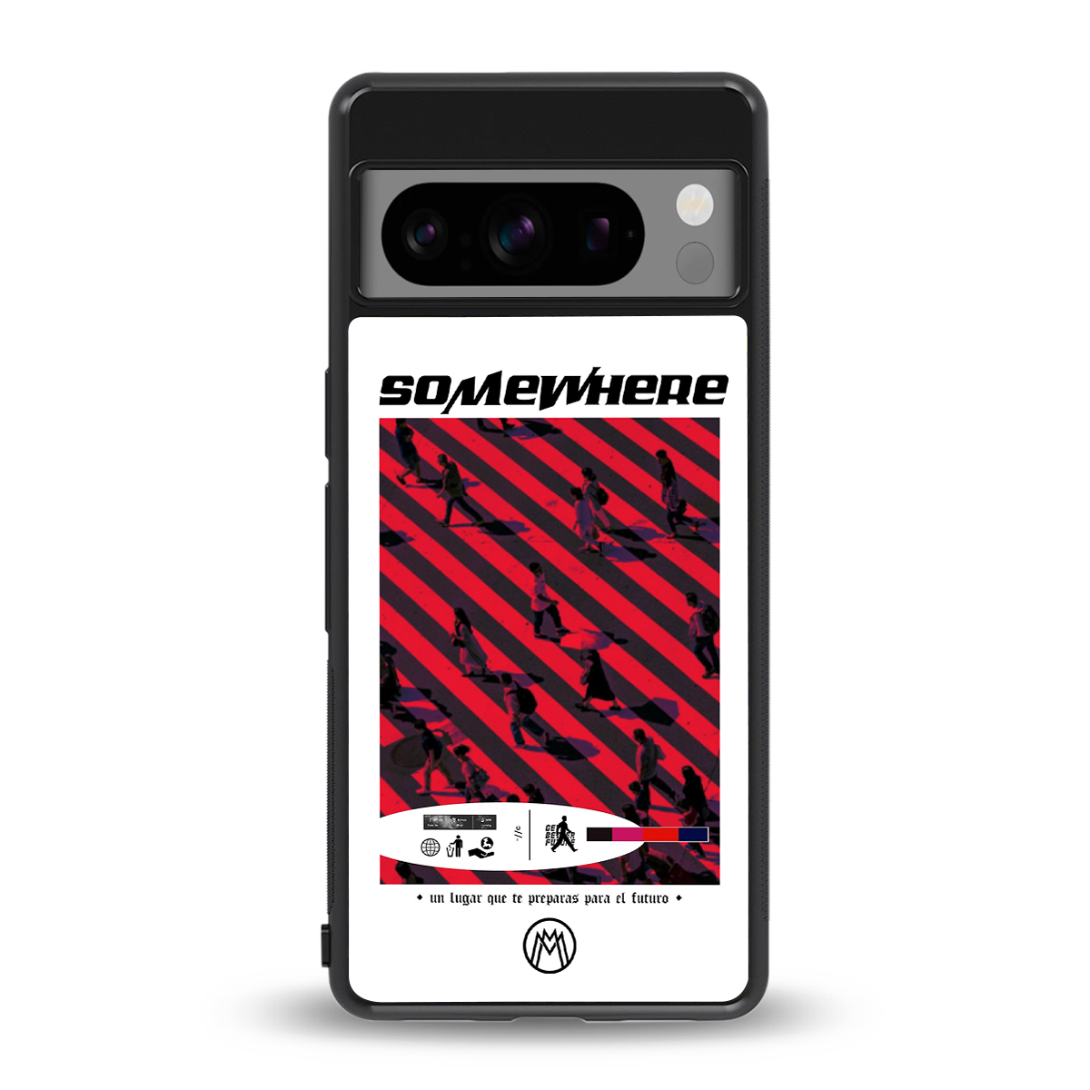 somewhere on the planet back phone cover | glass case for google pixel 8 pro