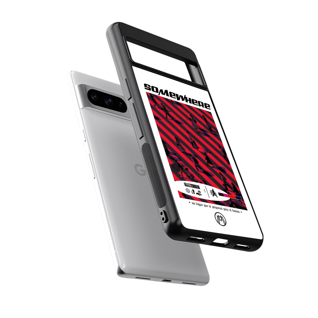 somewhere on the planet back phone cover | glass case for google pixel 8 pro