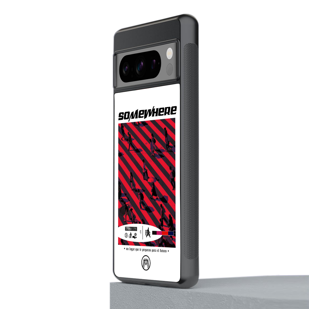 somewhere on the planet back phone cover | glass case for google pixel 8 pro