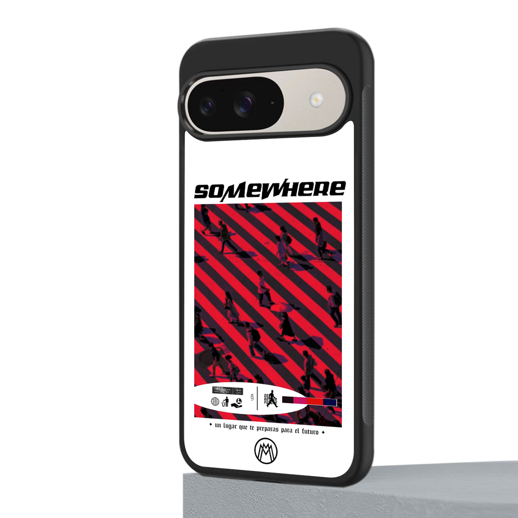 somewhere on the planet back phone cover | glass case for google pixel 9