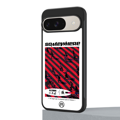 somewhere on the planet back phone cover | glass case for google pixel 9
