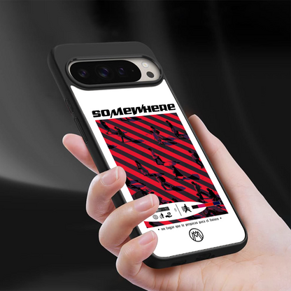 somewhere on the planet back phone cover | glass case for google pixel 9 pro xl