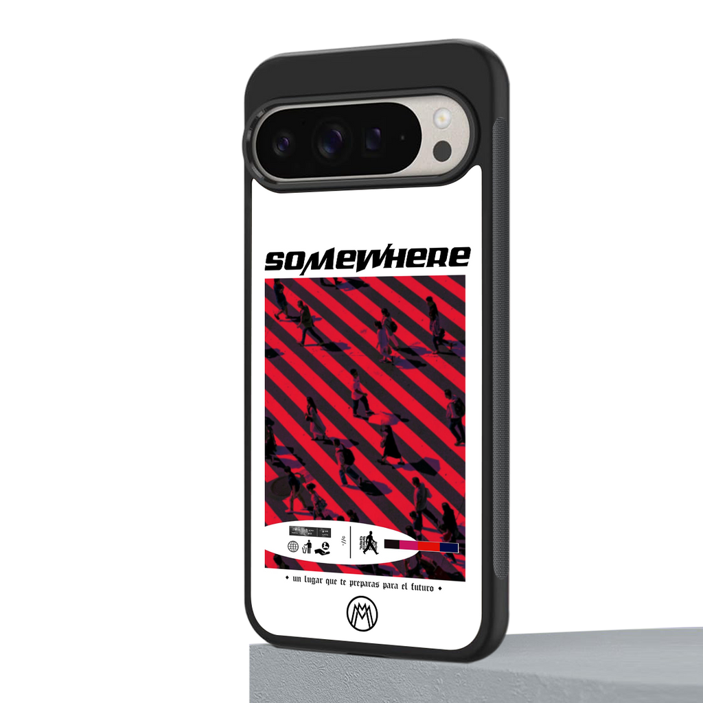 somewhere on the planet back phone cover | glass case for google pixel 9 pro
