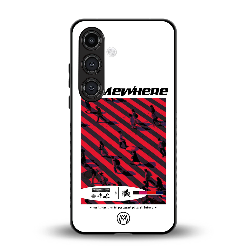 somewhere on the planet back phone cover | glass case for samsung galaxy s24 plus