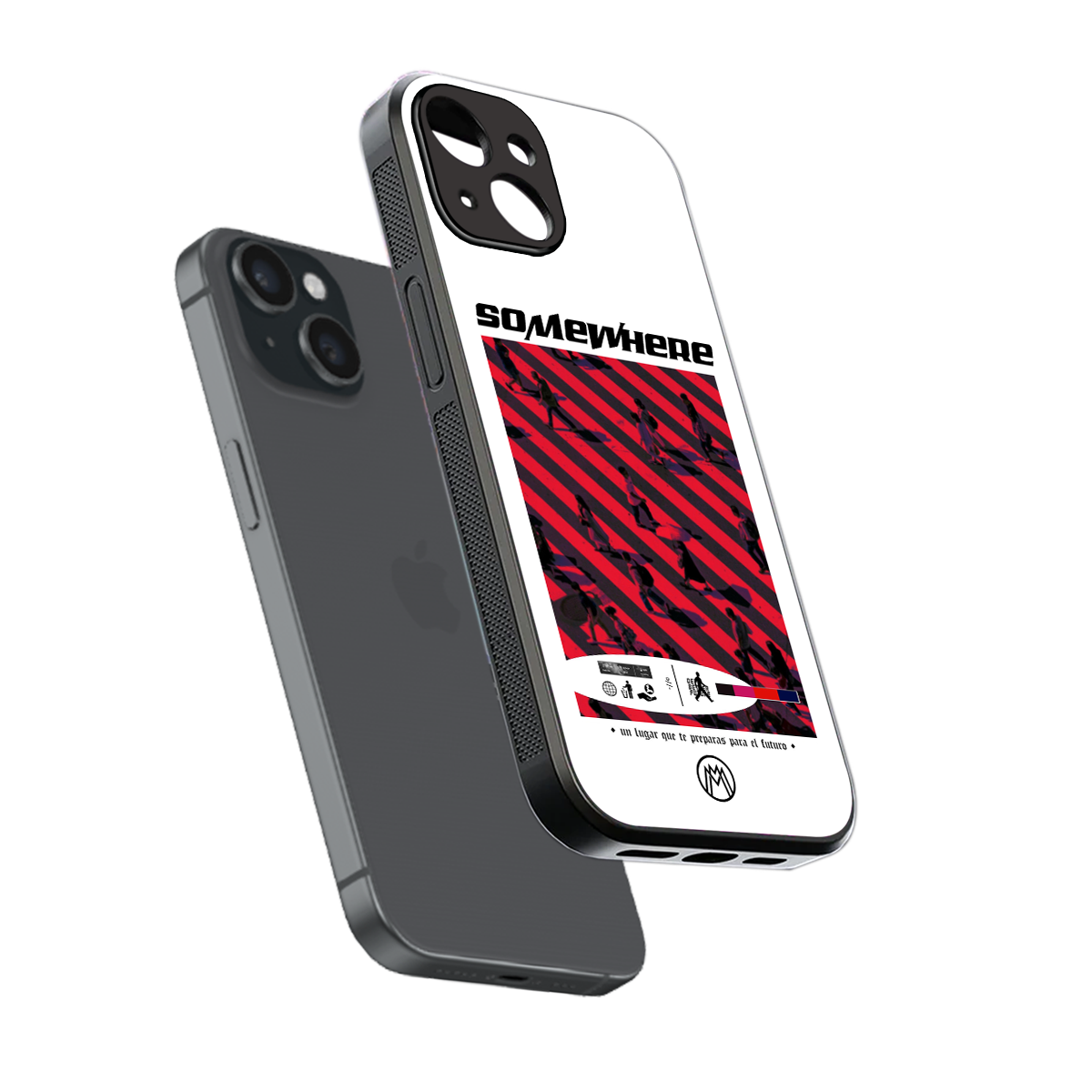 somewhere on the planet back phone cover | glass case for iphone 15