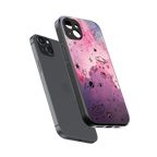 space pink aesthetic back phone cover | glass case for iphone 14 plus