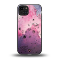 space pink aesthetic back phone cover | glass case for iphone 15