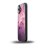 space pink aesthetic back phone cover | glass case for iphone 16 plus