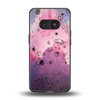 space pink aesthetic back phone cover | glass case for nothing phone 2a