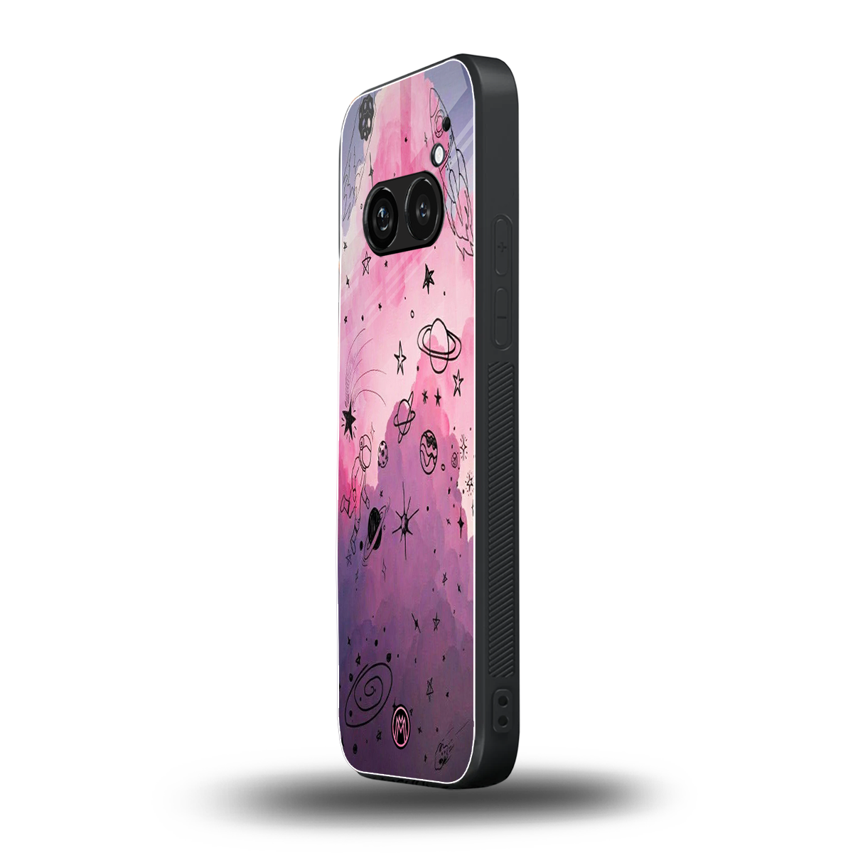 space pink aesthetic back phone cover | glass case for nothing phone 2a