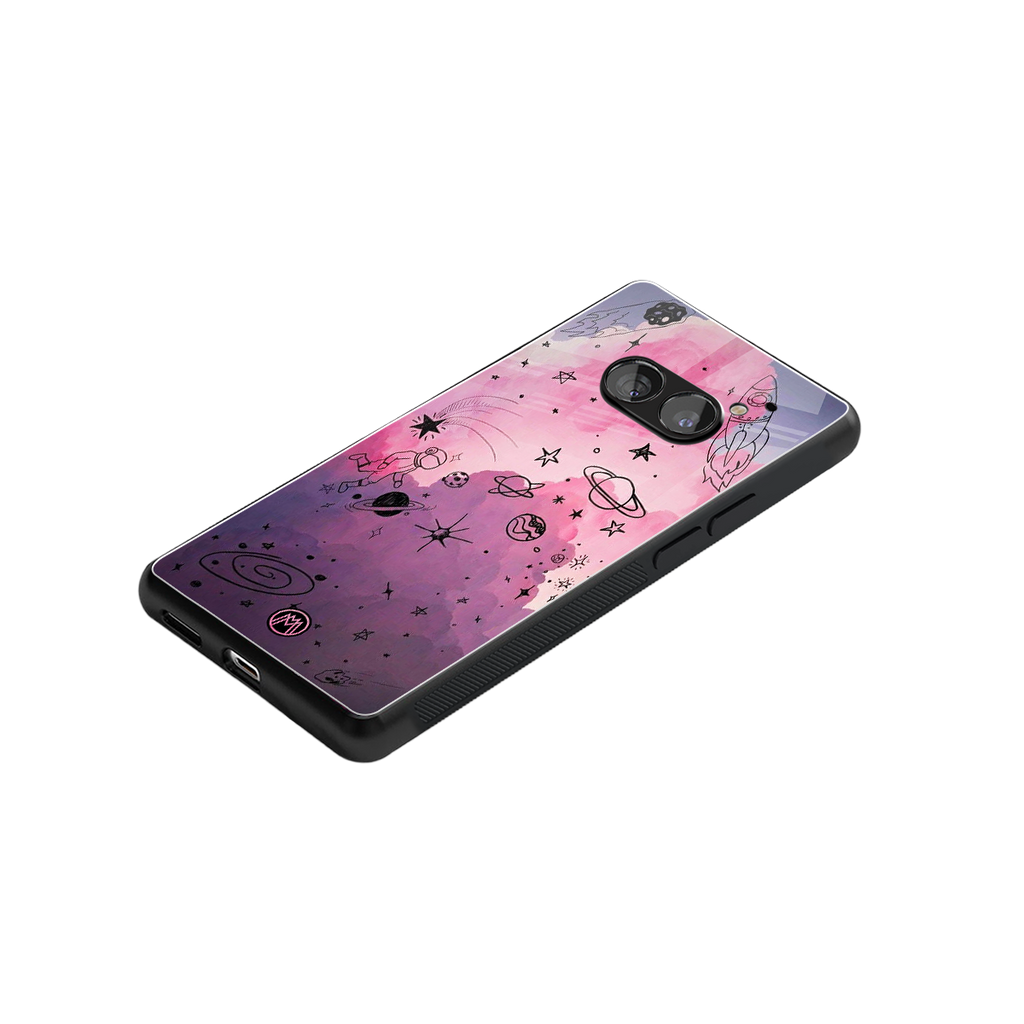 space pink aesthetic back phone cover | glass case for nothing phone 2a