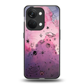 space pink aesthetic back phone cover | glass case for oneplus nord 3