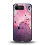 space pink aesthetic back phone cover | glass case for oneplus nord 4