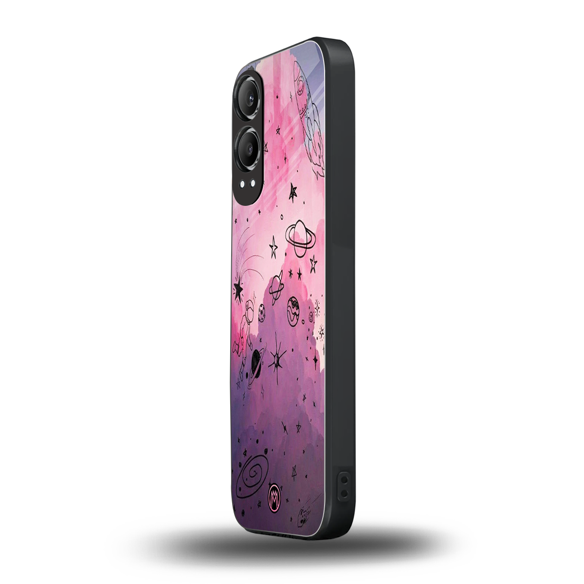 space pink aesthetic back phone cover | glass case for oneplus nord ce 4 lite