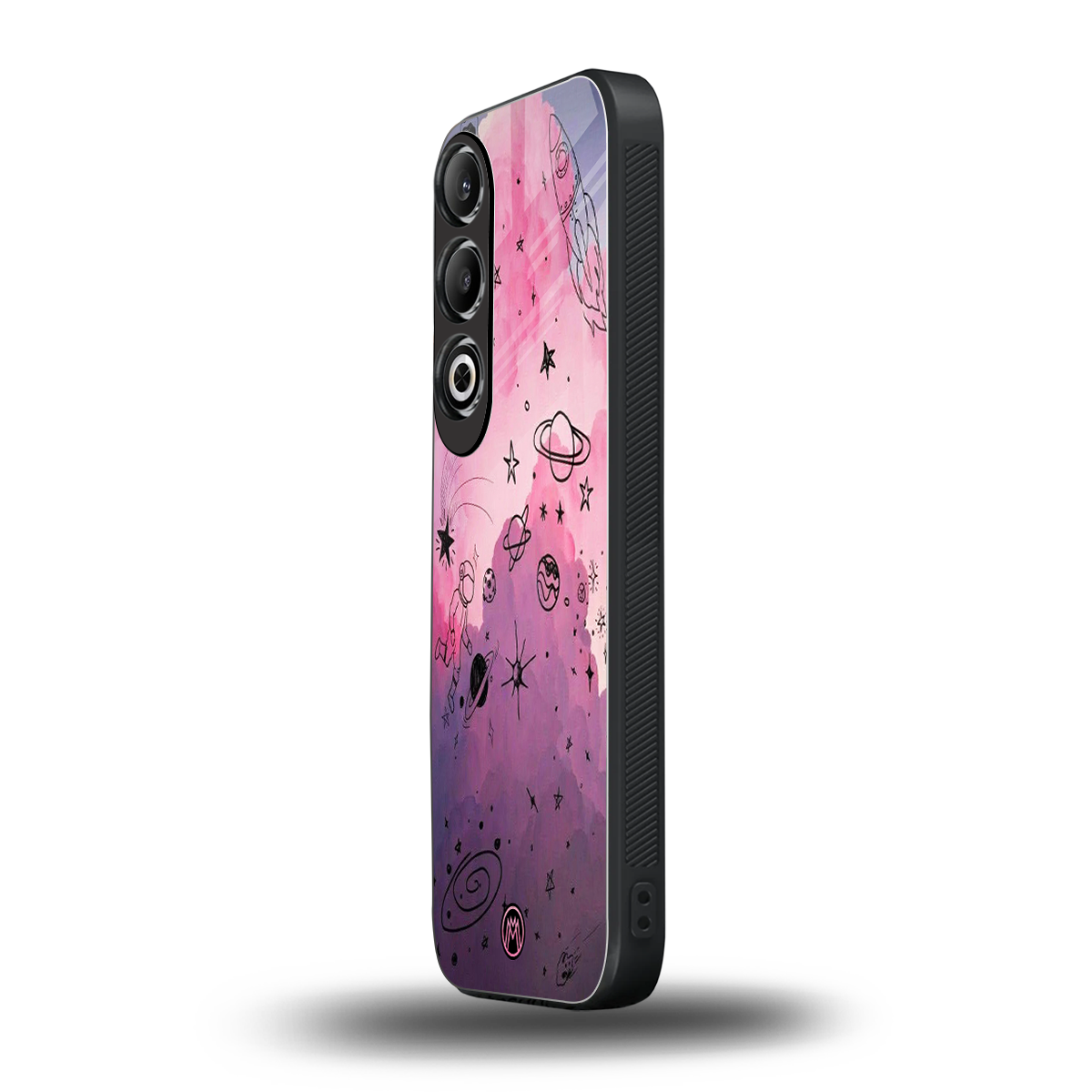 space pink aesthetic back phone cover | glass case for oneplus nord ce 4
