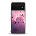 space pink aesthetic back phone cover | glass case for google pixel 6 pro