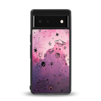 space pink aesthetic back phone cover | glass case for google pixel 6
