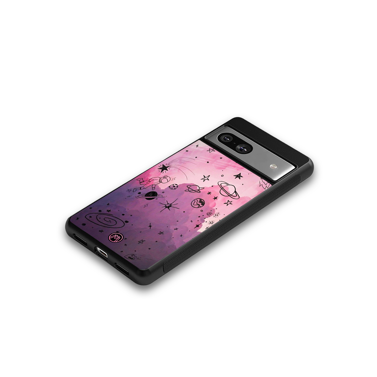 space pink aesthetic back phone cover | glass case for Google Pixel 7