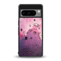 space pink aesthetic back phone cover | glass case for google pixel 8 pro