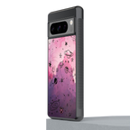 space pink aesthetic back phone cover | glass case for google pixel 8 pro