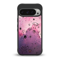 space pink aesthetic back phone cover | glass case for google pixel 9 pro