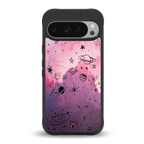 space pink aesthetic back phone cover | glass case for google pixel 9 pro