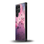 space pink aesthetic back phone cover | glass case for samsung galaxy s23 ultra
