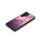 space pink aesthetic back phone cover | glass case for samsung galaxy s25 ultra