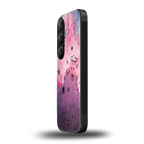 space pink aesthetic back phone cover | glass case for samsung galaxy s24 fe