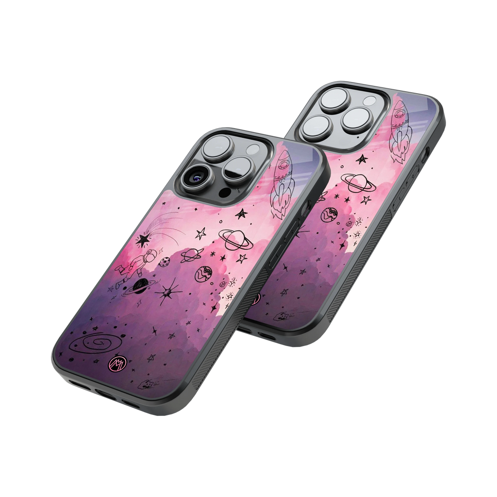 Protective Glass Back Phone Case Compatible with iPhone, Samsung, OnePlus, Pixel & More