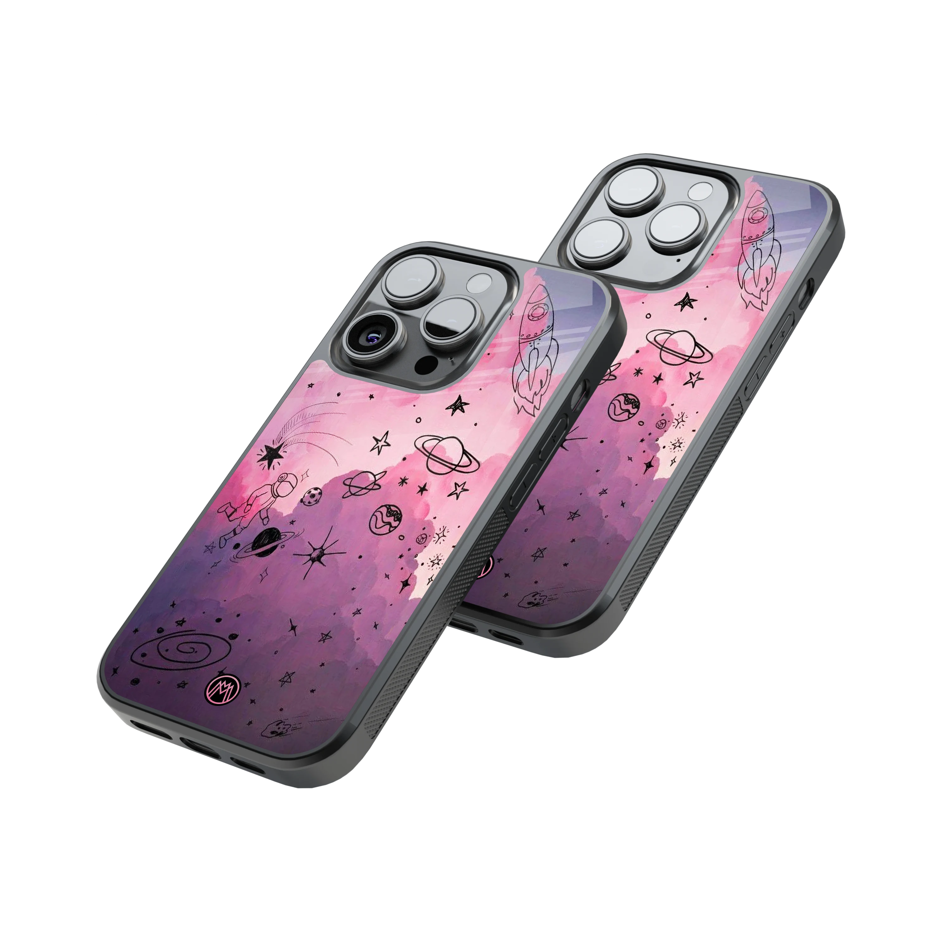 Protective Glass Back Phone Case Compatible with iPhone, Samsung, OnePlus, Pixel & More